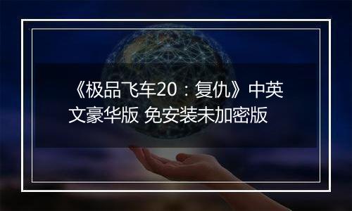 《极品飞车20：复仇》中英文豪华版 免安装未加密版