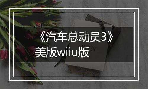 《汽车总动员3》美版wiiu版