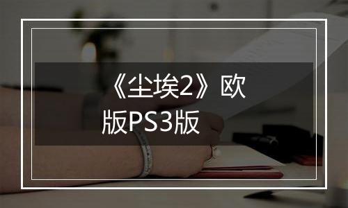 《尘埃2》欧版PS3版