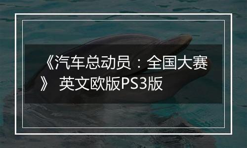 《汽车总动员：全国大赛》 英文欧版PS3版