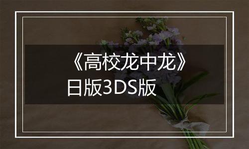 《高校龙中龙》日版3DS版