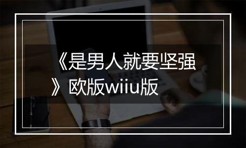《是男人就要坚强》欧版wiiu版