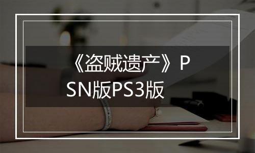 《盗贼遗产》PSN版PS3版