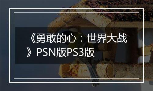 《勇敢的心：世界大战》PSN版PS3版