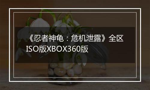 《忍者神龟：危机泄露》全区ISO版XBOX360版