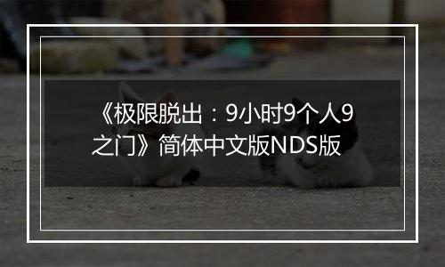 《极限脱出：9小时9个人9之门》简体中文版NDS版