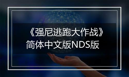 《强尼逃跑大作战》简体中文版NDS版