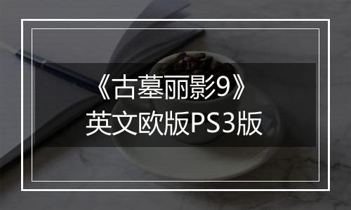 《古墓丽影9》 英文欧版PS3版