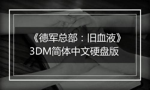 《德军总部：旧血液》3DM简体中文硬盘版