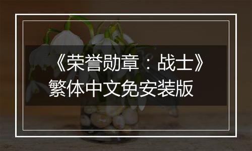 《荣誉勋章：战士》繁体中文免安装版