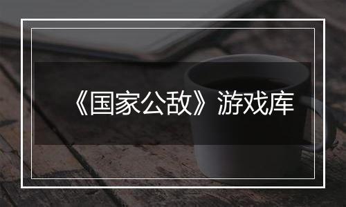 《国家公敌》游戏库