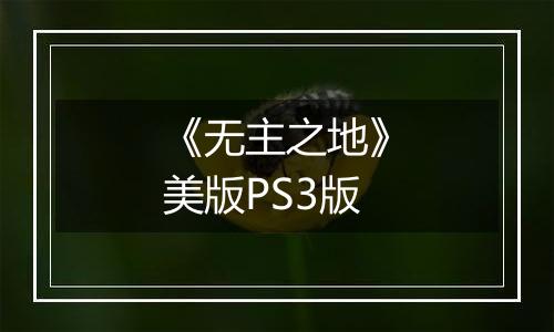 《无主之地》美版PS3版
