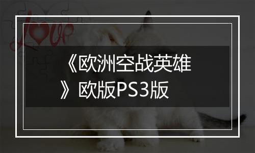 《欧洲空战英雄 》欧版PS3版