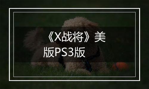 《X战将》美版PS3版