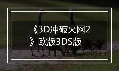 《3D冲破火网2》欧版3DS版