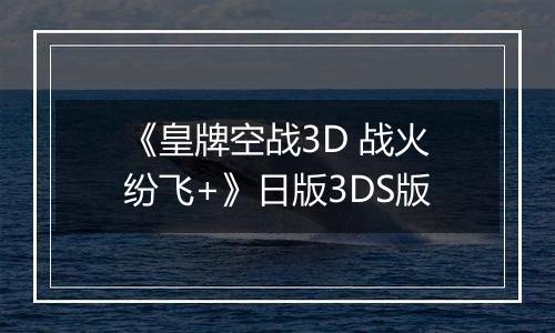 《皇牌空战3D 战火纷飞+》日版3DS版