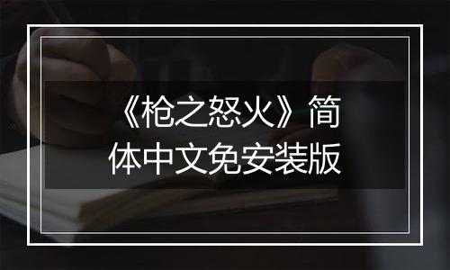《枪之怒火》简体中文免安装版