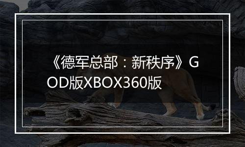 《德军总部：新秩序》GOD版XBOX360版