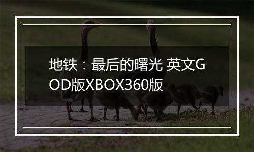 地铁:最后的曙光 英文GOD版XBOX360版