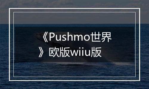 《Pushmo世界》欧版wiiu版