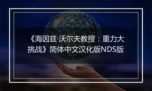 《海因兹·沃尔夫教授：重力大挑战》简体中文汉化版NDS版