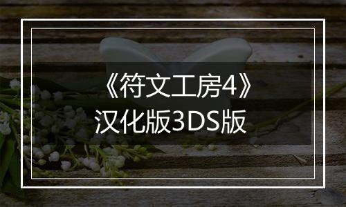 《符文工房4》汉化版3DS版