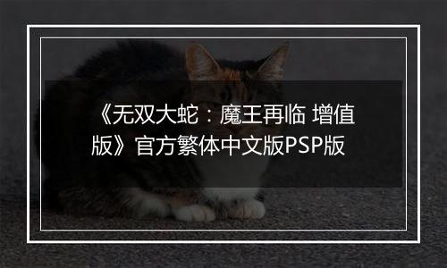 《无双大蛇：魔王再临 增值版》官方繁体中文版PSP版