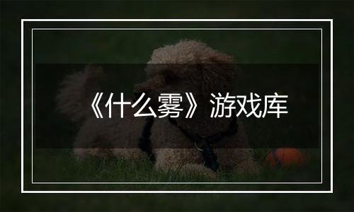 《什么雾》游戏库