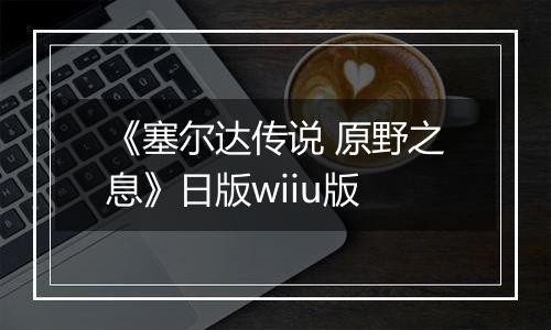 《塞尔达传说 原野之息》日版wiiu版