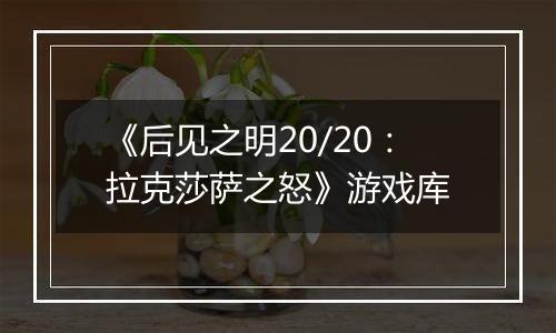 《后见之明20/20：拉克莎萨之怒》游戏库
