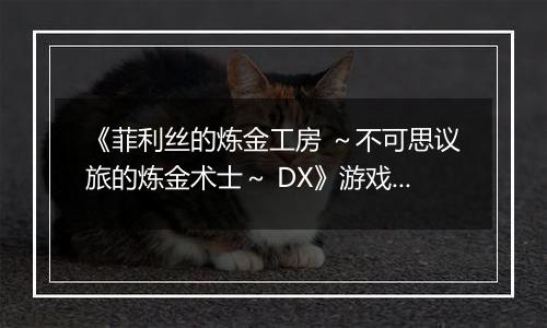 《菲利丝的炼金工房 ～不可思议旅的炼金术士～ DX》游戏库
