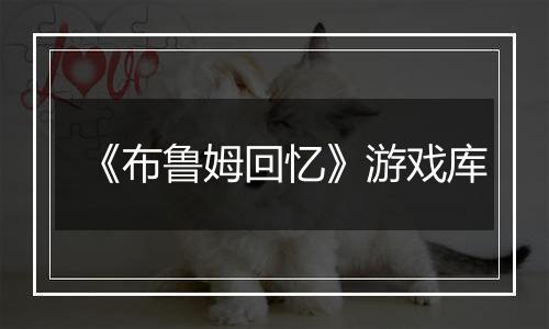 《布鲁姆回忆》游戏库
