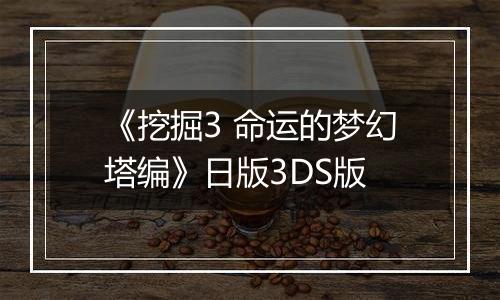 《挖掘3 命运的梦幻塔编》日版3DS版