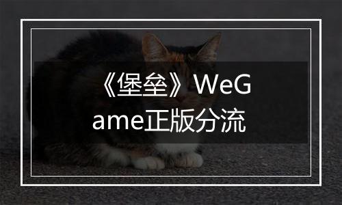 《堡垒》WeGame正版分流