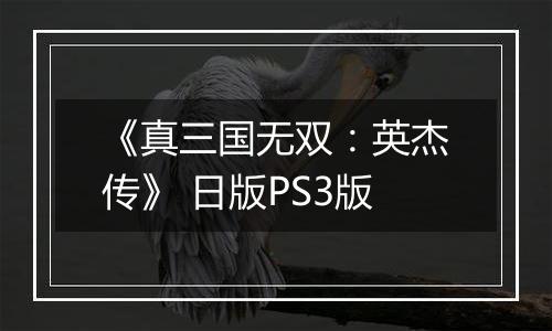 《真三国无双：英杰传》 日版PS3版