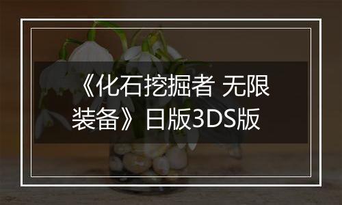 《化石挖掘者 无限装备》日版3DS版