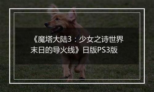 《魔塔大陆3：少女之诗世界末日的导火线》日版PS3版