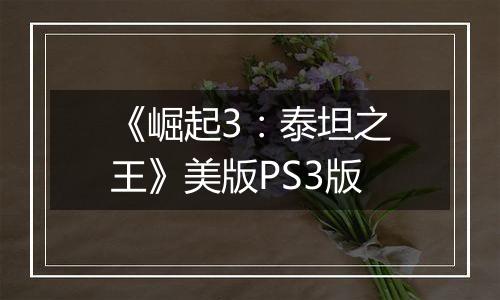 《崛起3:泰坦之王》美版PS3版