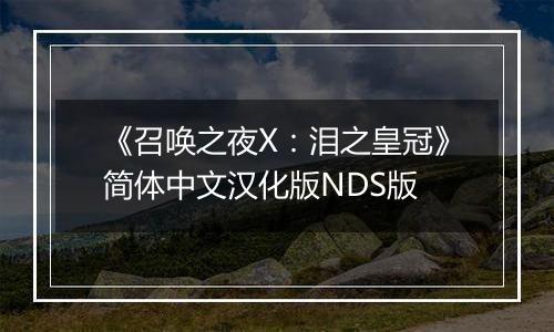 《召唤之夜X：泪之皇冠》简体中文汉化版NDS版