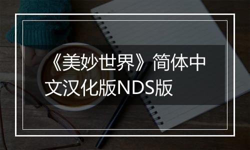 《美妙世界》简体中文汉化版NDS版