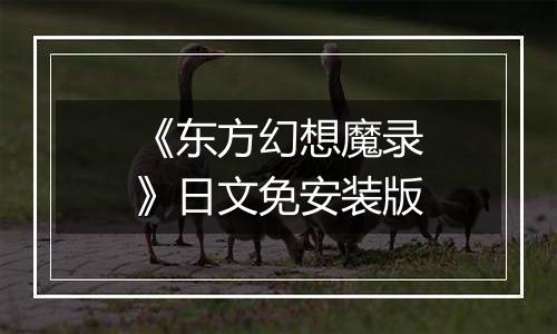 《东方幻想魔录》日文免安装版