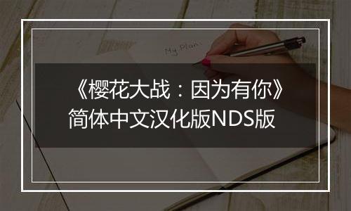 《樱花大战：因为有你》简体中文汉化版NDS版