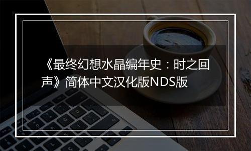 《最终幻想水晶编年史：时之回声》简体中文汉化版NDS版
