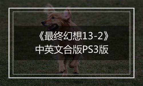《最终幻想13-2》中英文合版PS3版