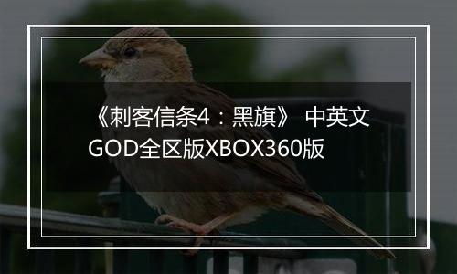 《刺客信条4：黑旗》 中英文GOD全区版XBOX360版