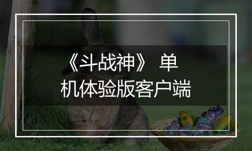 《斗战神》 单机体验版客户端