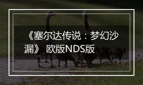 《塞尔达传说：梦幻沙漏》 欧版NDS版