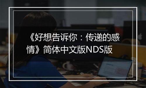 《好想告诉你：传递的感情》简体中文版NDS版