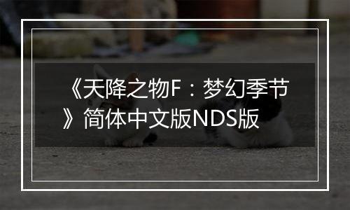 《天降之物F：梦幻季节》简体中文版NDS版