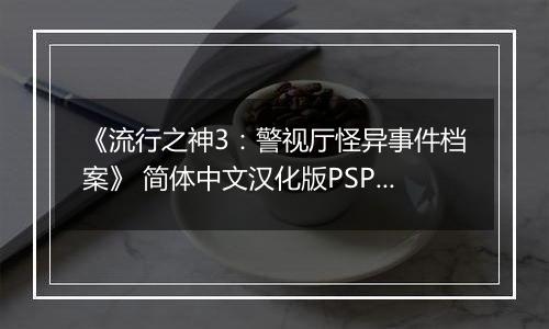 《流行之神3:警视厅怪异事件档案》 简体中文汉化版PSP版